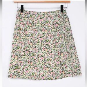 Lulu’s Even Sweeter White Floral Print Button-Front Mini Skirt